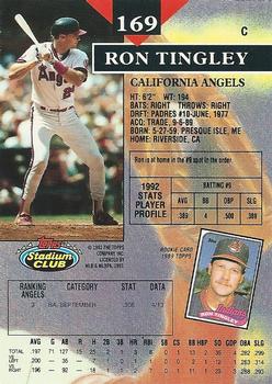 Ron Tingley  baseball card collectible - Main Image 2