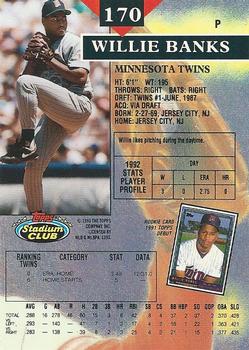 Willie Banks  baseball card collectible - Main Image 2