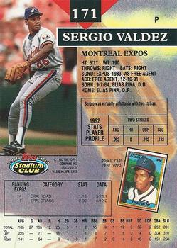 Sergio Valdez  baseball card collectible - Main Image 2