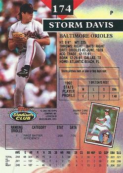 Storm Davis  baseball card collectible - Main Image 2