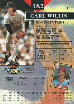 Carl Willis  baseball card collectible - Main Image 2
