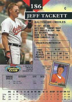 Jeff Tackett  baseball card collectible - Main Image 2