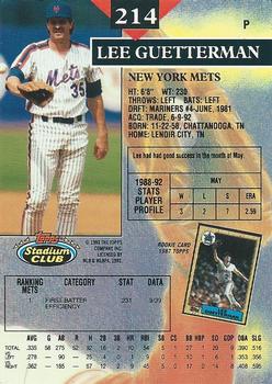 Lee Guetterman  baseball card collectible - Main Image 2