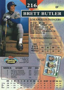 Brett Butler  baseball card collectible - Main Image 2