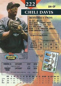 Chili Davis  baseball card collectible - Main Image 2
