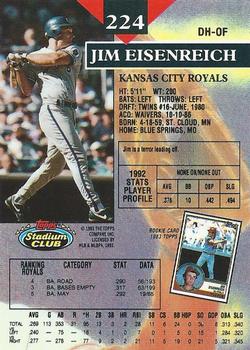 Jim Eisenreich  baseball card collectible - Main Image 2