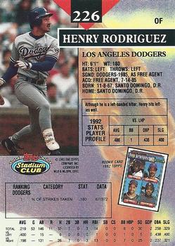 Henry Rodriguez  baseball card collectible - Main Image 2
