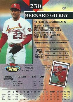 Bernard Gilkey  baseball card collectible - Main Image 2