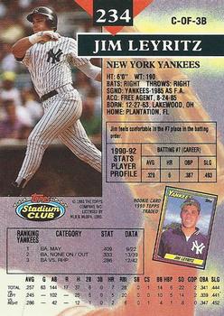 Jim Leyritz  baseball card collectible - Main Image 2