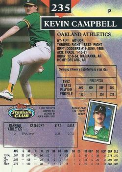 Kevin Campbell  baseball card collectible - Main Image 2