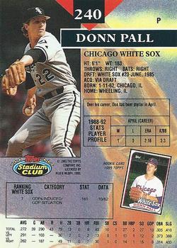 Donn Pall  baseball card collectible - Main Image 2