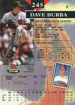 Dave Burba  baseball card collectible - Main Image 2