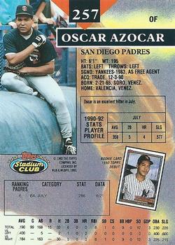 Oscar Azocar  baseball card collectible - Main Image 2