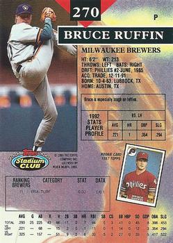 Bruce Ruffin  baseball card collectible - Main Image 2