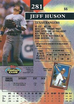 Jeff Huson  baseball card collectible - Main Image 2