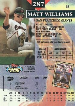 Matt Williams  baseball card collectible - Main Image 2