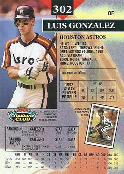 Luis Gonzalez  baseball card collectible - Main Image 2