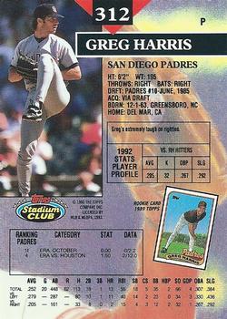 Greg Harris  baseball card collectible - Main Image 2