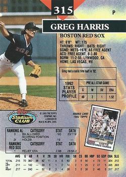Greg Harris  baseball card collectible - Main Image 2