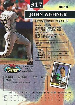 John Wehner  baseball card collectible - Main Image 2