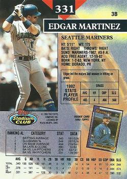 Edgar Martinez  baseball card collectible - Main Image 2