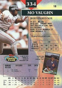 Mo Vaughn  baseball card collectible - Main Image 2