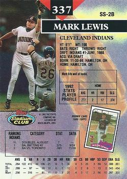 Mark Lewis  baseball card collectible - Main Image 2