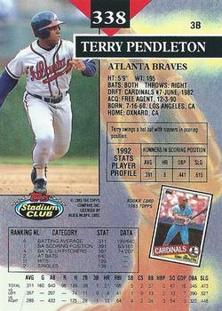 Terry Pendleton  baseball card collectible - Main Image 2