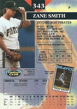 Zane Smith  baseball card collectible - Main Image 2