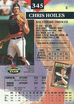 Chris Hoiles  baseball card collectible - Main Image 2