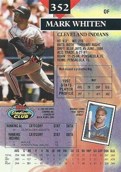 Mark Whiten  baseball card collectible - Main Image 2