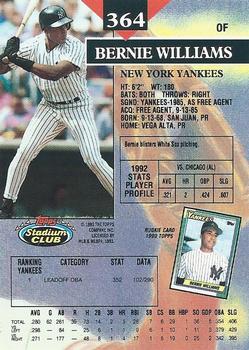 Bernie Williams  baseball card collectible - Main Image 2