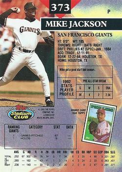 Mike Jackson  baseball card collectible - Main Image 2