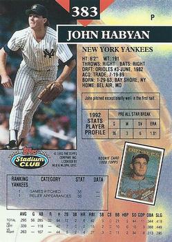 John Habyan  baseball card collectible - Main Image 2