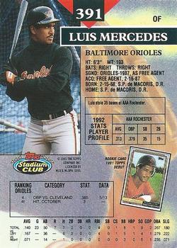 Luis Mercedes  baseball card collectible - Main Image 2