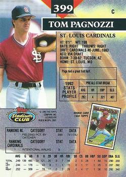 Tom Pagnozzi  baseball card collectible - Main Image 2