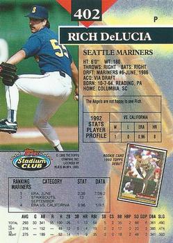 Rich DeLucia  baseball card collectible - Main Image 2