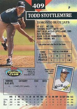 Todd Stottlemyre  baseball card collectible - Main Image 2