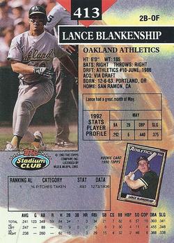 Lance Blankenship  baseball card collectible - Main Image 2