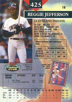 Reggie Jefferson  baseball card collectible - Main Image 2