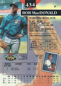 Bob MacDonald  baseball card collectible - Main Image 2