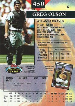Greg Olson  baseball card collectible - Main Image 2