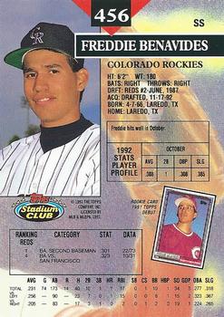 Freddie Benavides  baseball card collectible - Main Image 2