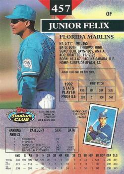 Junior Felix  baseball card collectible - Main Image 2