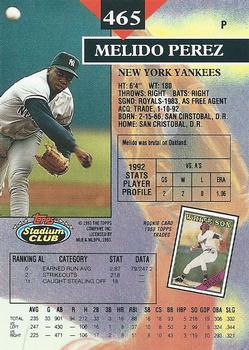 Melido Perez  baseball card collectible - Main Image 2