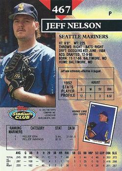Jeff Nelson  baseball card collectible - Main Image 2