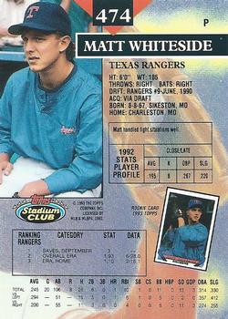 Matt Whiteside  baseball card collectible - Main Image 2