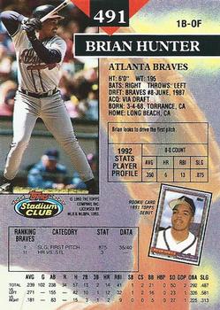 Brian Hunter  baseball card collectible - Main Image 2