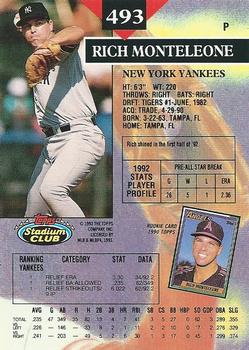 Rich Monteleone  baseball card collectible - Main Image 2