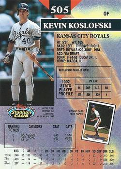 Kevin Koslofski  baseball card collectible - Main Image 2